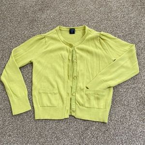 GAP Girl’s Buttoned Green Cardigan Size 4 EUC